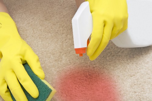 Cleaning technician reviewing a customer complaint form